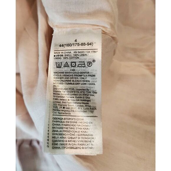 Banana Republic Linen One Shoulder Ruffle Mini Dress Size 4 NWT - Picture 8 of 8